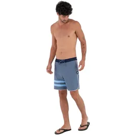 Hurley Phantom Eco Block Party Solid 18 Badeshorts Grey Teal 34