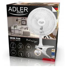 Adler AD 7317 Tischventilator mit Clip + Sockel