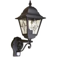Elstead Lighting Norfolk Outdoor Wandleuchte schwarz Elstead Lighting NR1-PIR-BLACK