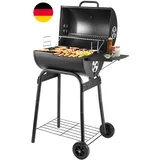 Holzkohlegrill - Holzkohle Grillwagen Mit Deckel | Smoker Grill Griff, Grillrost