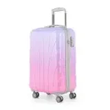 Suitline - Bordkoffer Handgepäck 55x35x20 cm, Trolley Hartschale glänzend Farbverlauf, 4 Rollen,TSA, Sakura