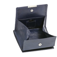 LEAS Wiener-Schachtel mit großer Kleingeldschütte RFID Schutz Folie, Echt-Leder, dunkelblau Special Edition