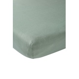 Meyco Baby Spannbettlaken Juniorbett - Uni Stone Green - 70x140/150cm - Einzelpackung