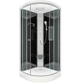 SeniorBad Duschkabine Fertigdusche Dusche Komplettkabine D10-03T0-EC 80x80 cm mit 2K Scheiben Versiegelung