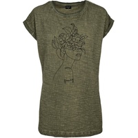 Mister Tee Ladies One Line Fruit Tee in Olive,