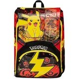 Seven Erweiterbarer Schulranzen POKEMON – PIKACHU, ab 1. Klasse, Schulrucksack mit Extra Volumen; Geräumige Schultasche für Mädchen und Jungen, mit Trinkflaschenfach, gelb-rot