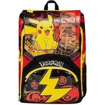 Seven Erweiterbarer Schulranzen POKEMON – PIKACHU, ab 1. Klasse, Schulrucksack mit Extra Volumen; Geräumige Schultasche für Mädchen und Jungen, mit Trinkflaschenfach, gelb-rot