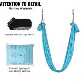 Vevor Aerial Yoga Hängematte Blau 5 x 2,8 m
