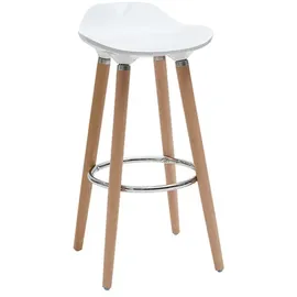 miliboo Design-Barhocker 2er-Set  Weiß