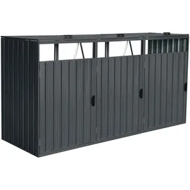 Konifera Mülltonnenbox BS-MK3 240 x 80 x 122 cm grau