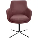 K+W Komfort & Wohnen Drehstuhl Pego, filigranem 4-Fuß-Gestell in schwarz rot