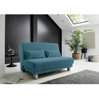 INOSIGN Schlafsofa Gina, mit einem Handgriff vom Sofa zum Bett blau 80 cm x 86 cm x 195 cm