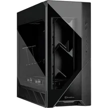 Silverstone SST-ALF2B-G, Premium-Super-Tower-Gehäuse, Beinhaltet DREI Lüfter Air Penetrator 184i PRO für, Unterstützung für Flüssigkühlkörper bis 540 mm, Schwarz