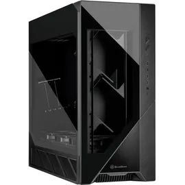 Silverstone SST-ALF2B-G, Premium-Super-Tower-Gehäuse, Beinhaltet DREI Lüfter Air Penetrator 184i PRO für, Unterstützung für Flüssigkühlkörper bis 540 mm, Schwarz