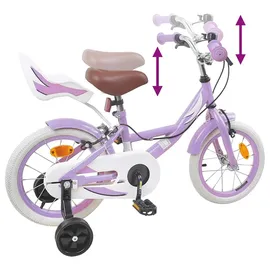 vidaXL Kinderfahrrad 12 Zoll RH 0 cm Lila