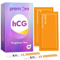 Premom Schwangerschaftstest-Kit: 30 hochsensible Frühtest-Streifen für eine zuverlässige Schnellerkennung. Frühe hCG-Schwangerschaftstests mit 10 mIU/mL Sensitivität