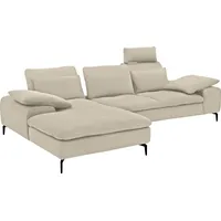 W.Schillig Ecksofa »valentinoo«, (Set), inklusive Hocker, mit Sitztiefenverstellung, Breite 299 cm grau