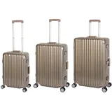 TRAVELHOUSE London Koffer-Set 3-tlg. gold/grau/silber
