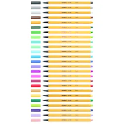 STABILO point 88 Mini - Fineliner - verschiedene Farben - 0.4 mm - fein (Packung