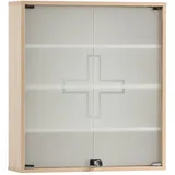 Schildmeyer Medizinschrank SCHILDMEYER Wido Schränke Gr. B/H/T: 64,2 cm x 71,4 cm x 19,6 cm, 2 St., braun (eiche hellfarben) Apothekerschränke Breite 64 cm