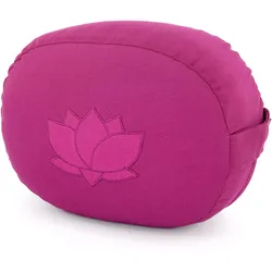 Meditationskissen OVAL, Dinkelfüllung, Aubergine Stick Lotus Aubergine violett No Size
