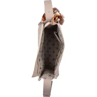 Rieker Damen Umhängetasche Reißverschluss Schultertasche Struktur H1656, Farbe:Beige - Beige