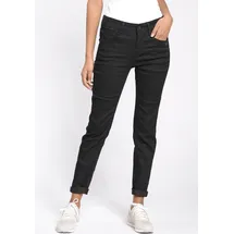 Gang 5-Pocket-Jeans GANG "94AMELIE" Gr. 30, N-Gr, schwarz (black) Damen Jeans aus Sweatdenim mit schrägen tief sitzenden Gesäßtaschen Bestseller