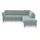 Home Affaire Ecksofa HOME AFFAIRE "Trelleborg L-Form", blau (aqua), B:252cm H:86cm T:213cm, 100% Polyester, Sofas, Ecksofa, Federkern-Polsterung, wahlweise mit Bettfunktion und Stauraum