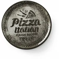 6x Pizzateller Recipe Collection Schwarz, Schwarz, ⌀310mm, Porzellan