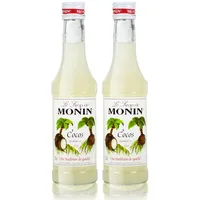 2x Monin Cocos Sirup, 250 ml Flasche