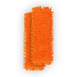 BestLivings Bodenwischer Ersatzbezug Mikrovelour Chenille Orange 2er Pack