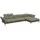 flexlux Ecksofa Salino, Funktionssofa mit Recamiere, Relaxsofa, Ecksofa, Sofa mit Arm- und Kopfteil-Verstellungen, Kaltschaum & Stahl-Wellen grün