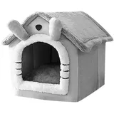 Warmes Hundehaus, Hundehütte, weiches Haustierbett, Zelt, Plüschnest für den Innenbereich, mit abnehmbarem Kissen für Katzen, Welpen, kleine Hunde, Haus, Bett, Höhle, niedlich, warm für Indoor-Katzen