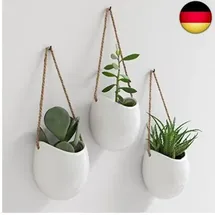 Kazai. Wandvasen -Ellie- | Hängende Keramik-Blumentöpfe 3-teilig | Wand-Deko f