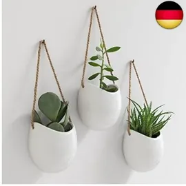 Kazai. Wandvasen -Ellie- | Hängende Keramik-Blumentöpfe 3-teilig | Wand-Deko f