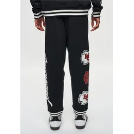 Recovered Sweathose "NFL Chiefs Kingdom", Herren, Gr. S, US-Größen, schwarz, 100% Baumwolle, bedruckt, lang, Hosen Sweathose, im lockeren Schnitt