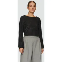 s.Oliver Fließendes Langarmshirt mit Glitzerstreifen - 36