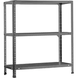 Simon Rack Advantage Metallregal mit 3 Böden und Schrauben. Farbe Grau-