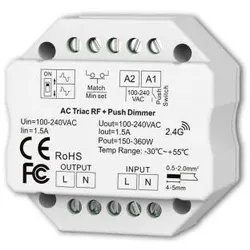 Sys-Pro + Zigbee 3.0 Push/Funk Dimmer 230V AC 360 VA Phasenan-/Abschnitt wählbar