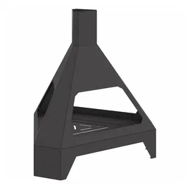 vidaXL Feuerplatz Schwarz 50 x 43 x 52 cm Stahl, vidaXL