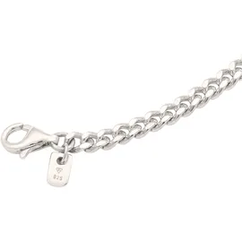 KUZZOI Bead-Armband-Set Panzerkette Lava Schwarz 925 Sterling Silber silberfarben 21 cm