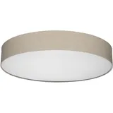 REV Ritter REV Deckenlampe - Deckenleuchte Schlafzimmer, Wohnzimmer & Küche rund 70cm mit Stoff-Lampenschirm im Vintage-Look, taupe