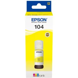 Epson 104 EcoTank-Tintenflasche Gelb 65 ml 7.500 Seiten Für Kompatibilität, siehe Artikel-Beschreibung