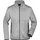 schmidt's eigenmarke James & Nicholson Herren Strickfleece Jacke Fleece-Jacke JN762 light grey melange/red S