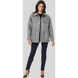 Outdoorjacke CIPO & BAXX "Jacken", Damen, Gr. M, silber, 70% Polyester;30% Viskose, bedruckt, casual, regular fit normal, Langarm, Jacken