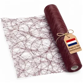 sizocloud Sizocloud® Deco Netz Tischläufer Tischband Dekoration Deko Weinrot 30 cm x 25 Meter