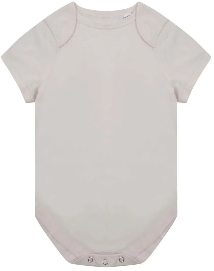 Larkwood Kinder Body mit kurzen Ärmeln aus Bio-Baumwolle Baby-Body LW655 natural 3/6 Monate
