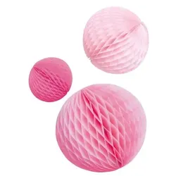 3 Wabenbälle rosa, pink