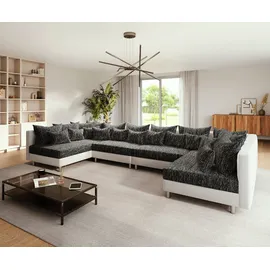 DeLife Wohnlandschaft Clovis XL Weiss Schwarz modular, Design Wohnlandschaften, Couch Loft, Modulsofa, modular