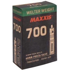 Maxxis WELTER WEIGHT Schlauch - 700x33/50c - Presta 60mm, Schwarz